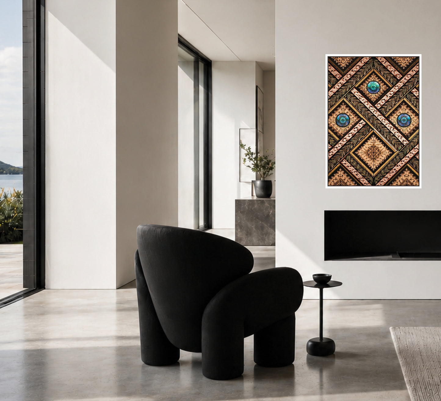 Sacred Pathways Canvas in Floating Frame