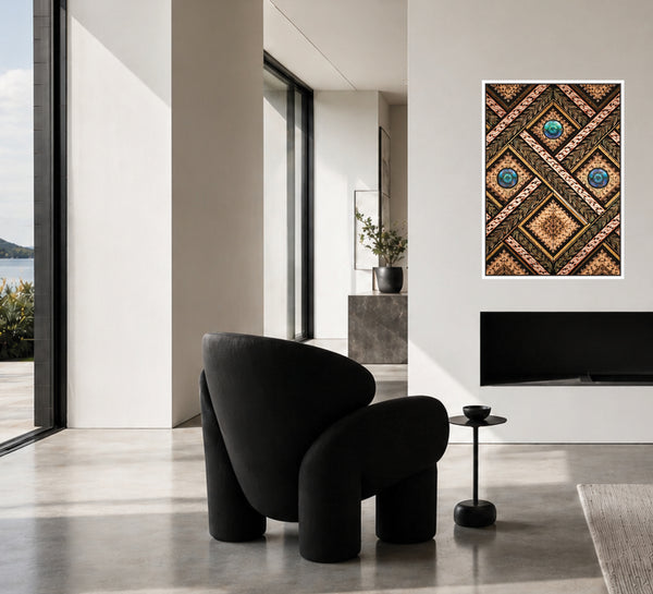 Sacred Pathways Canvas in Floating Frame