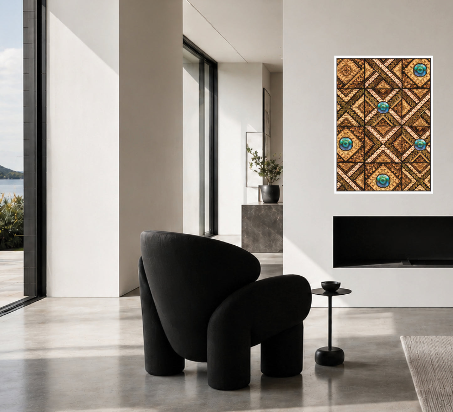 Sacred Geometry Canvas in Floating Frame